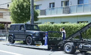 自社積載車で納車