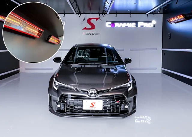 赤外線ヒーターによる完全硬化