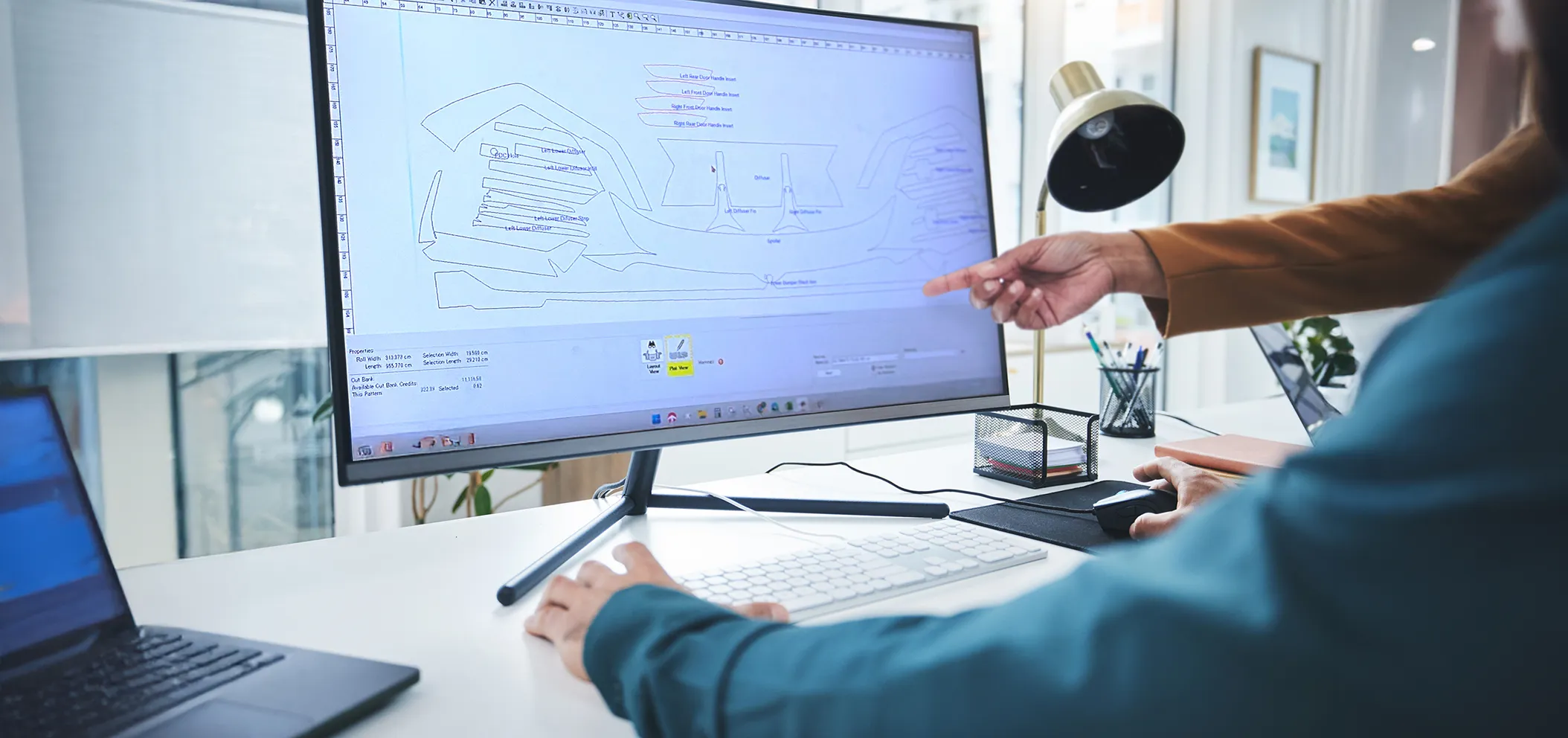 プレカットデータがない特殊パーツも自らデータを作成