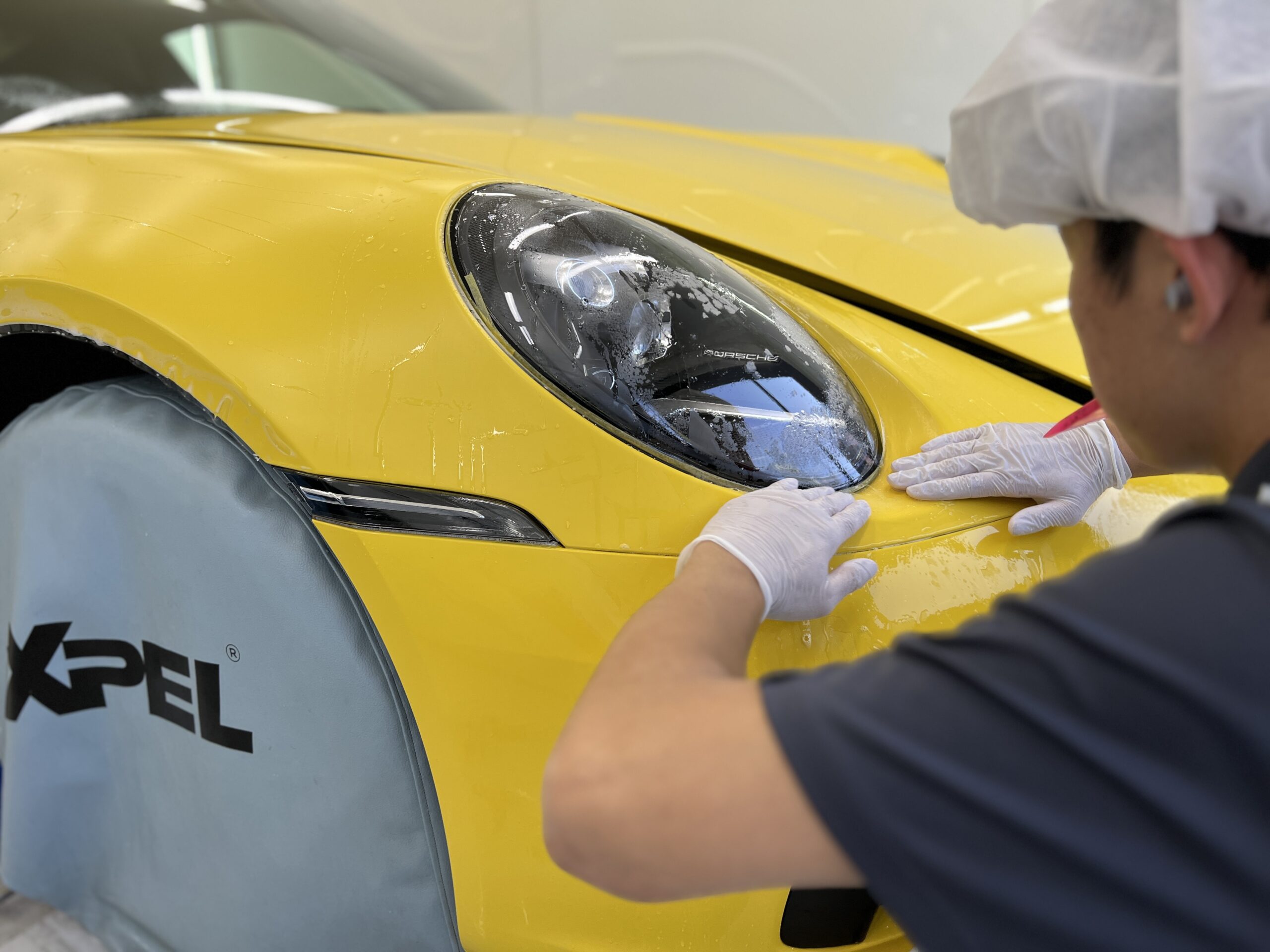 911 carrera racing yellow protection film