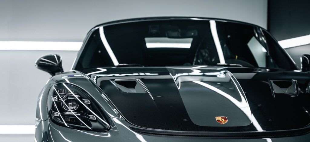 スマートカーサービス_ポルシェ_718 Spyder RS_プロテクションフィルム_セラミックコーティング