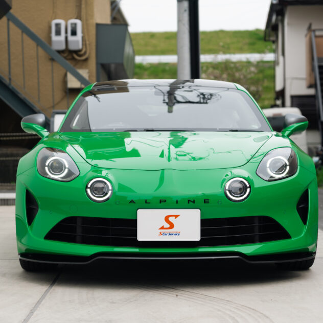スマートカーサービスで施工したALPINE A110Sのプロテクションフィルム施工後の外観