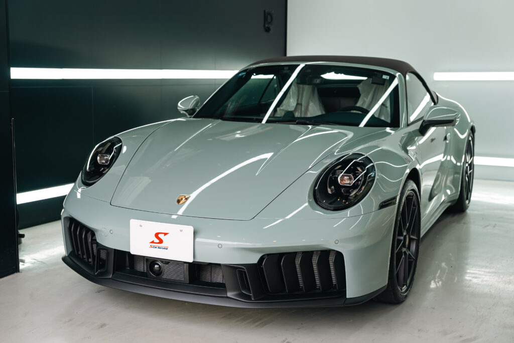 スマートカーサービスで施工したポルシェ911 Carrera 4 GTSのプロテクションフィルム施工後の外観