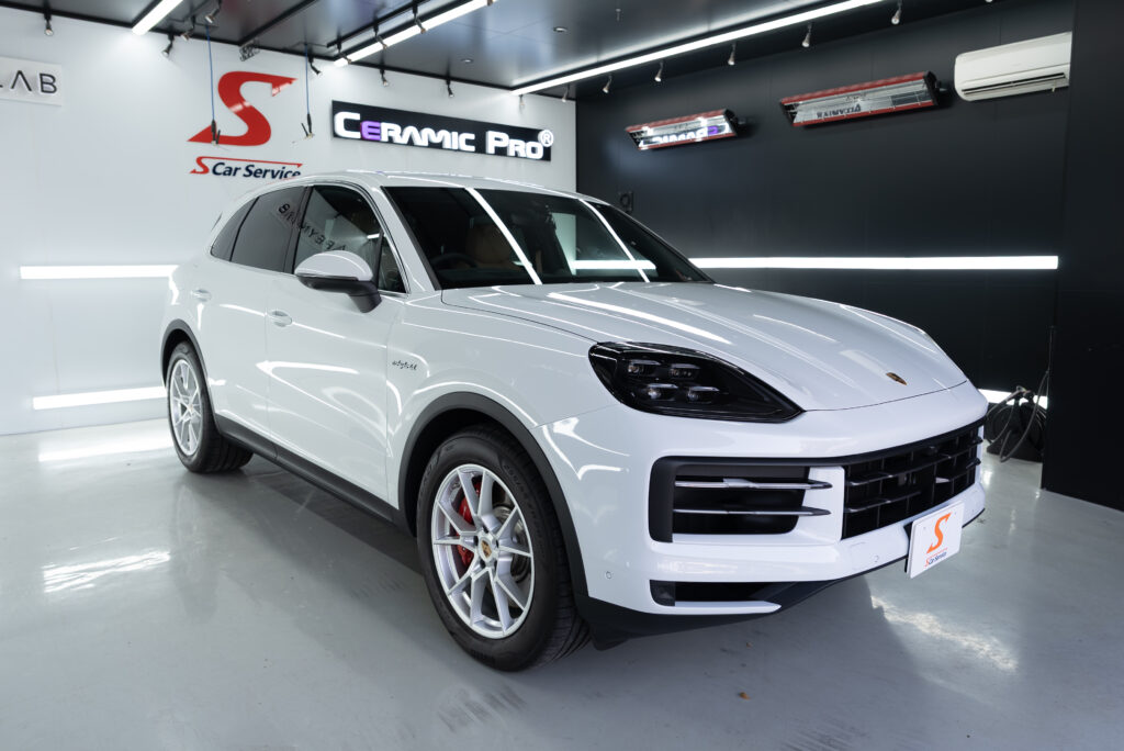 スマートカーサービス_Porsche_Cayenne_プロテクションフィルム_セラミックコーティング