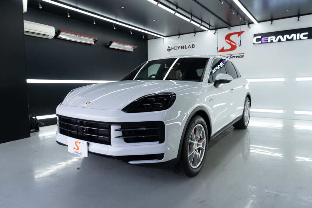 スマートカーサービス_Porsche_Cayenne_プロテクションフィルム_セラミックコーティング