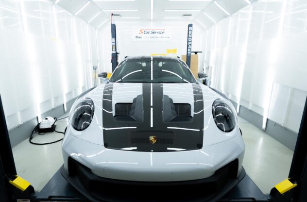 スマートカーサービス_Porsche911GT3RS_プロテクションフィルム_フロント